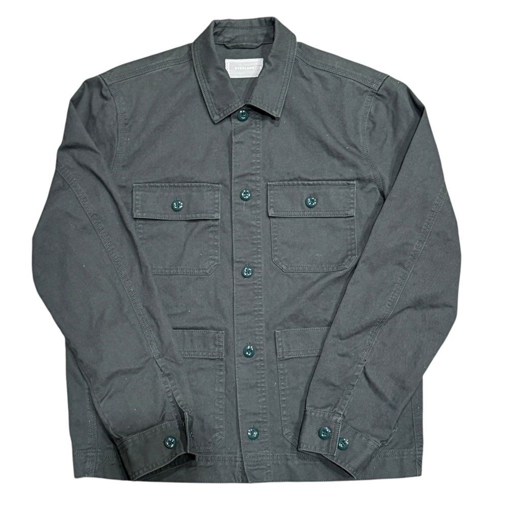 Everlane The Chore Shirt Jacket Cotton Twill Pine Dark Green Men’s Sz S